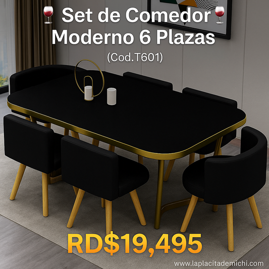 🍷✨ Set de Comedor Moderno 6 Plazas ✨🍷 (Cod.T601)