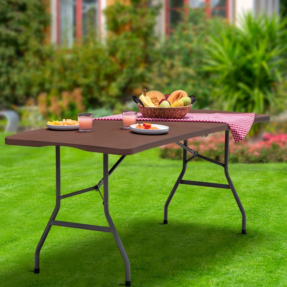 🪑 Mesa Plegable Rectangular 1.80 metros  (MARRÓN🤎)– Uso Profesional y Hogar (Cod. 1112) 

💰RD$3,495
