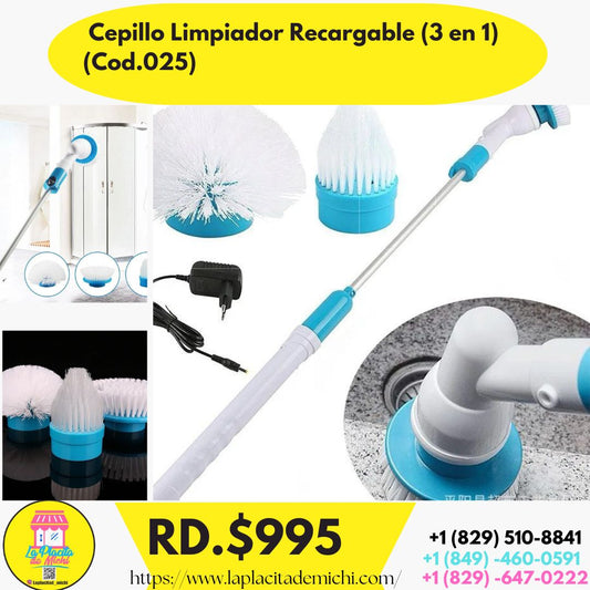 Cepillo Limpiador Recargable (3 en 1) (Cod.025)