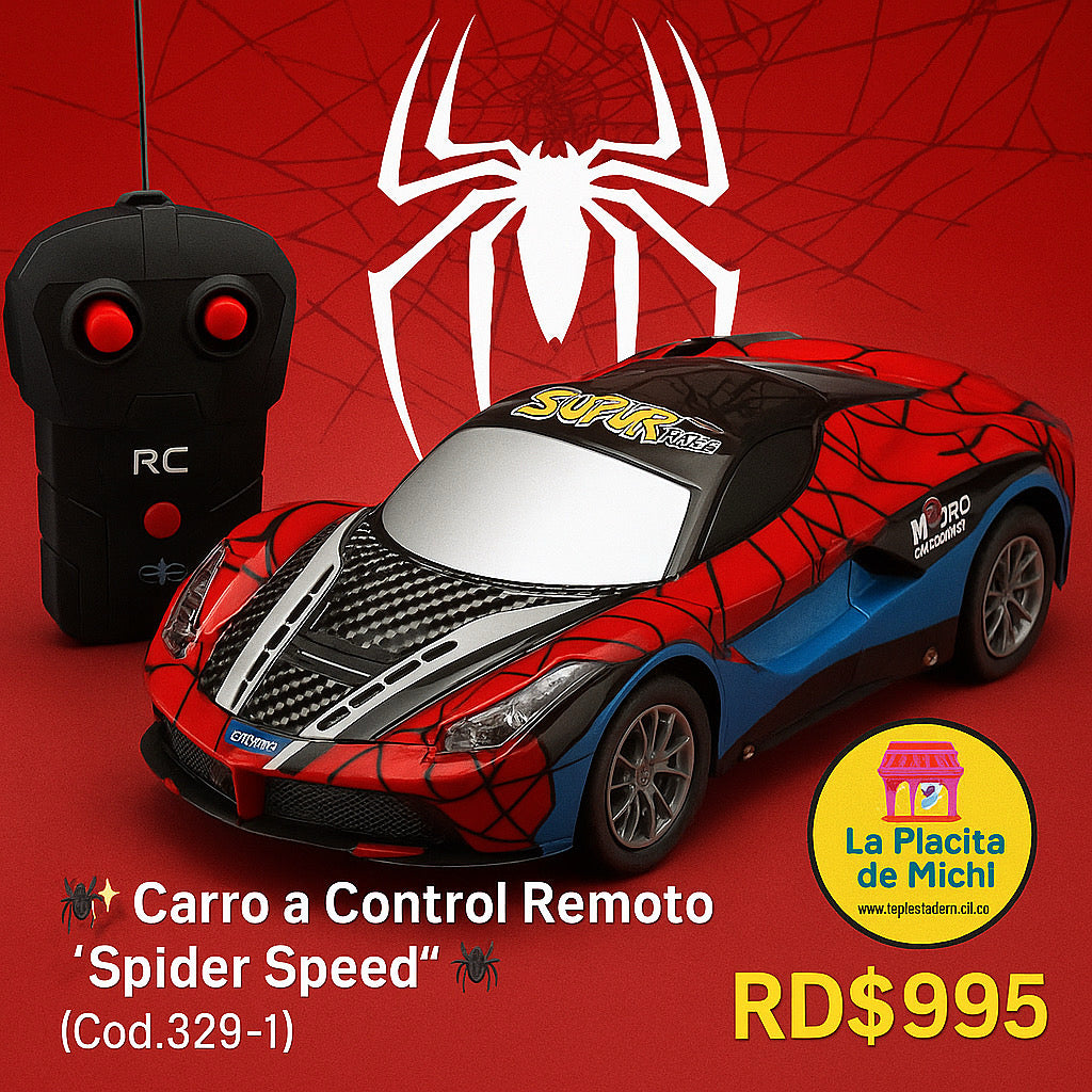 🕷️🚗✨ Carro a Control Remoto “Spider Speed” ✨🚗🕷️ (Cod.329-1)

💰RD$995