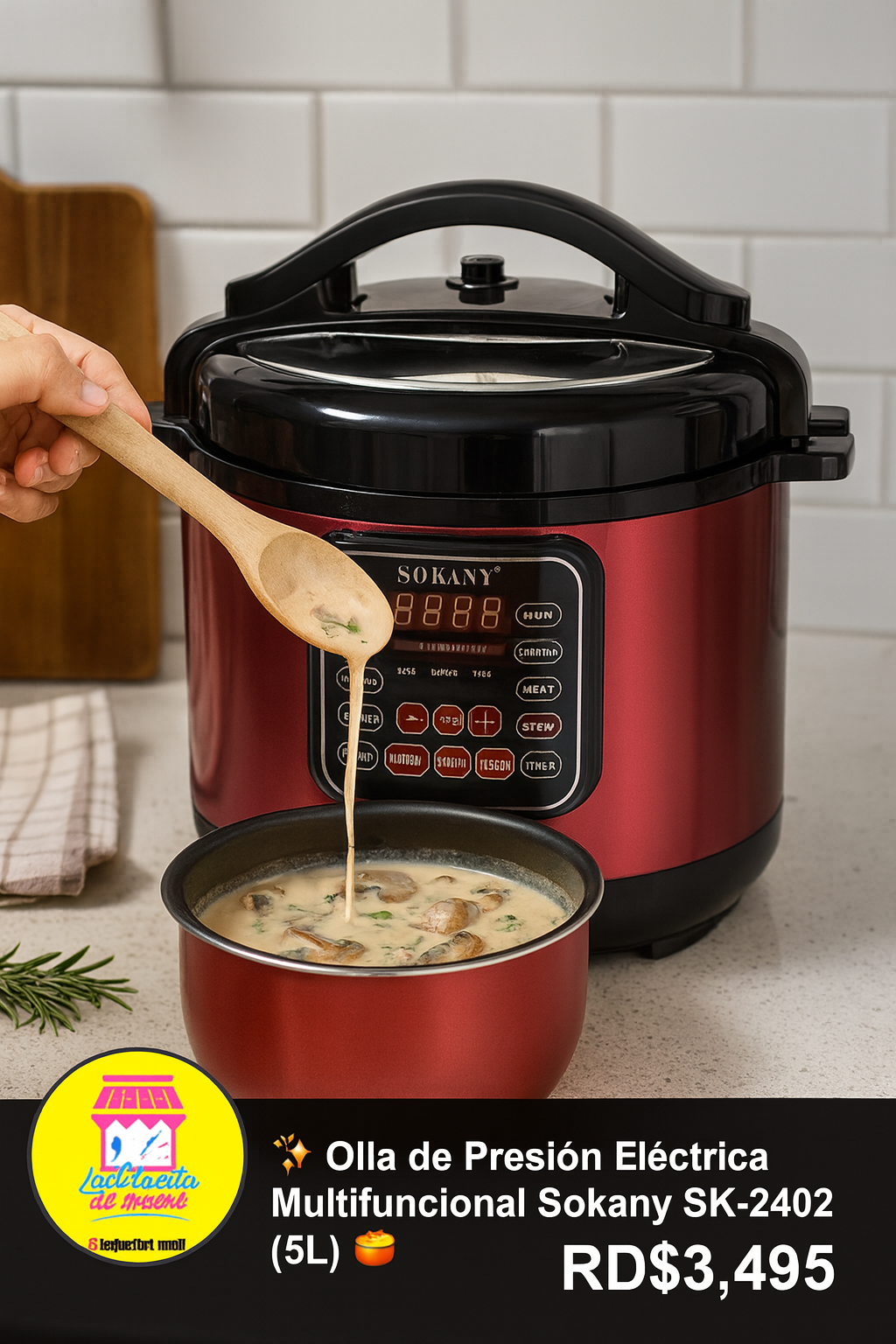 Olla a Presión Eléctrica sk-2402 (5 Litros)