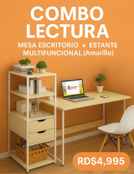 Combo de Mesa Escritorio + Estante Multifuncional
(Cod. 88003) + * Silla Moderna (Cod.012-3)
💰RD $4,995