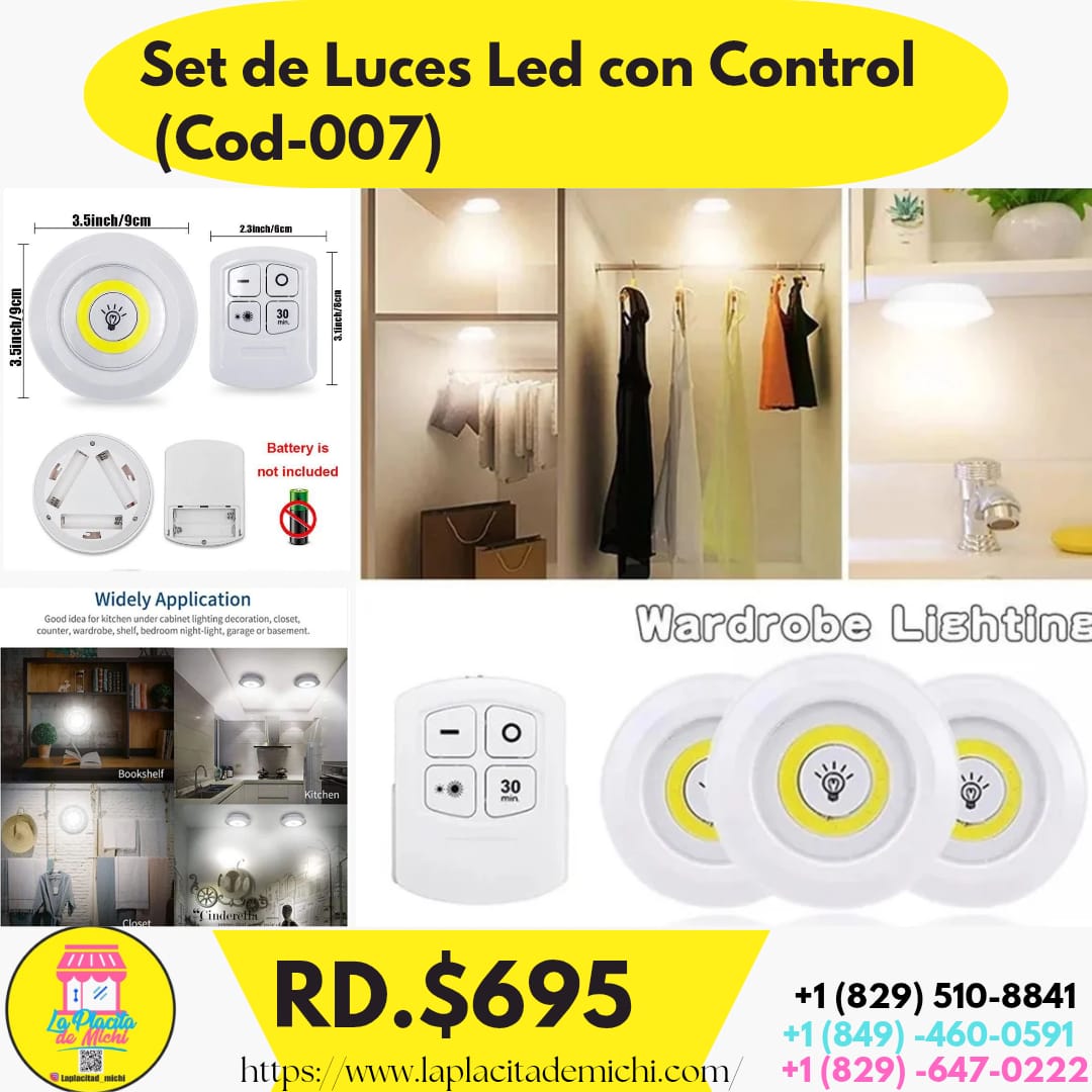 Set de Luces Led con Control (Cod-007) – La Placita de Michi