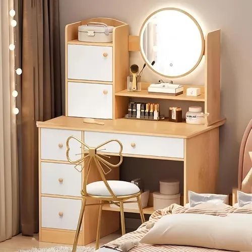 ✨ Tocador Moderno Bicolor con Espejo Redondo y 6 Gavetas ✨(Cod. 2509203-1)

💰RD$5,995