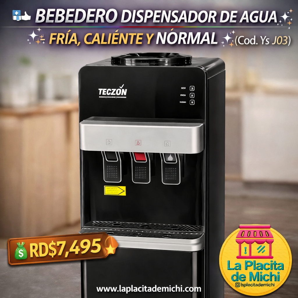 🚰✨ BEBEDERO DISPENSADOR DE AGUA – FRÍA, CALIENTE Y NORMAL ✨🚰 (Cod. Ys J03)

💰RD$7,495