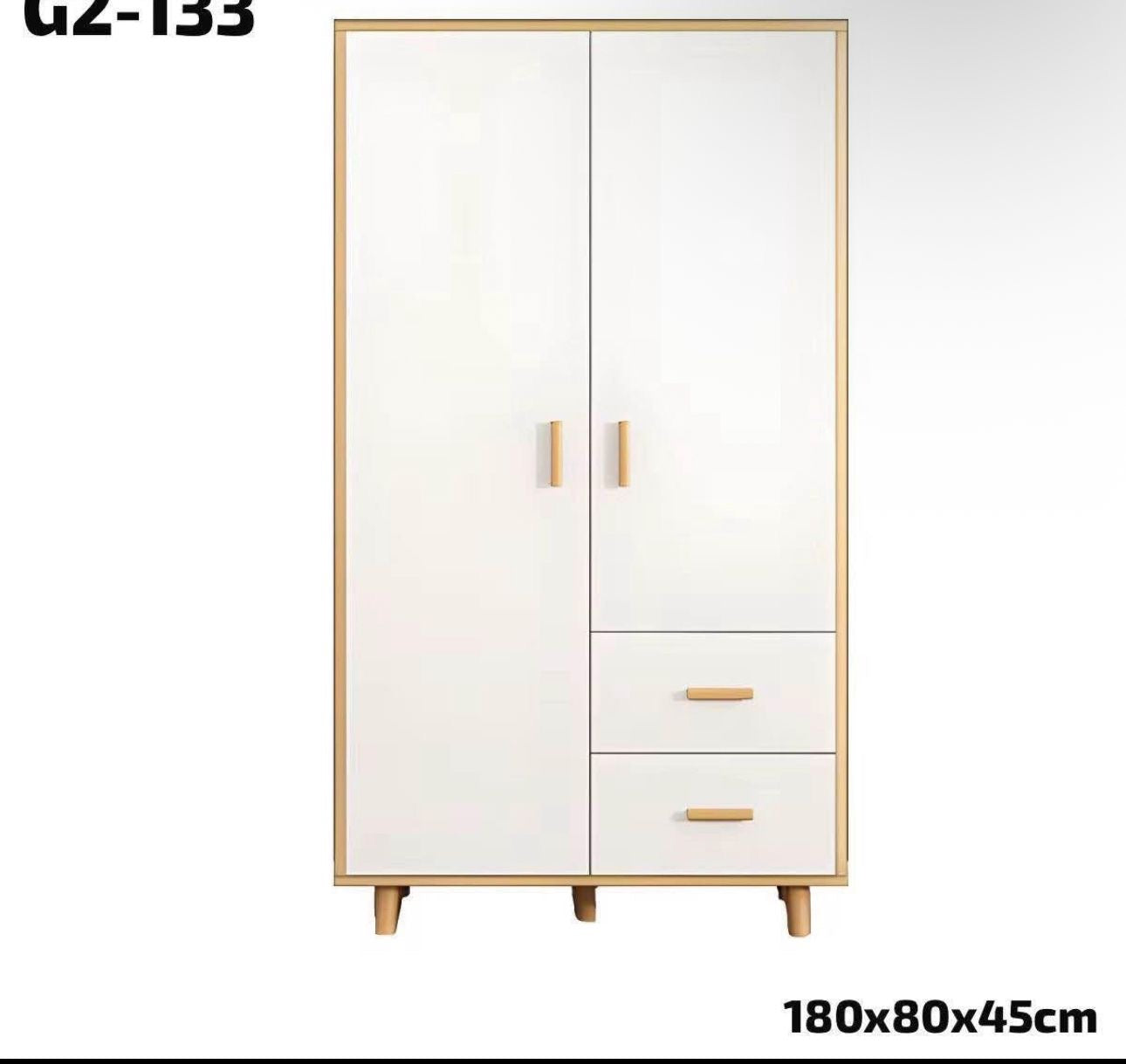 ⭐ Armario Moderno 2 Puertas + 2 Gavetas (Cod.80905)

💰 RD$5,995