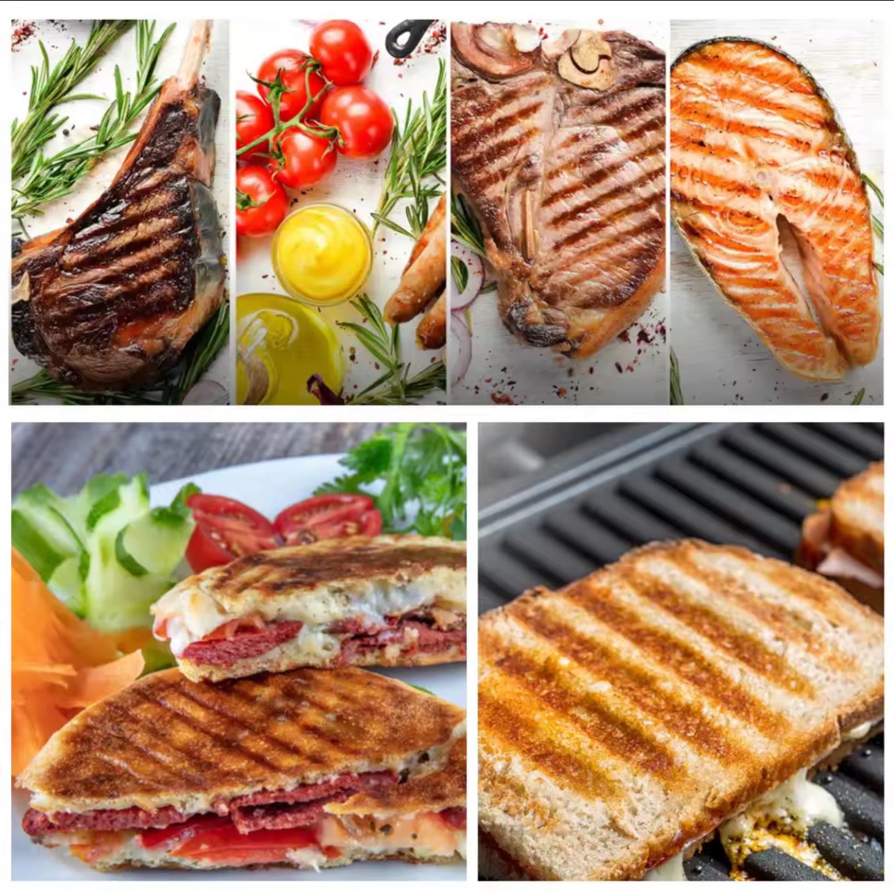 🍞🔥 Máquina de Pan y Tostadora Multiuso 
Parrilla Eléctrica 2 en 1 (Cod.sk-08103) (1000w) -110v