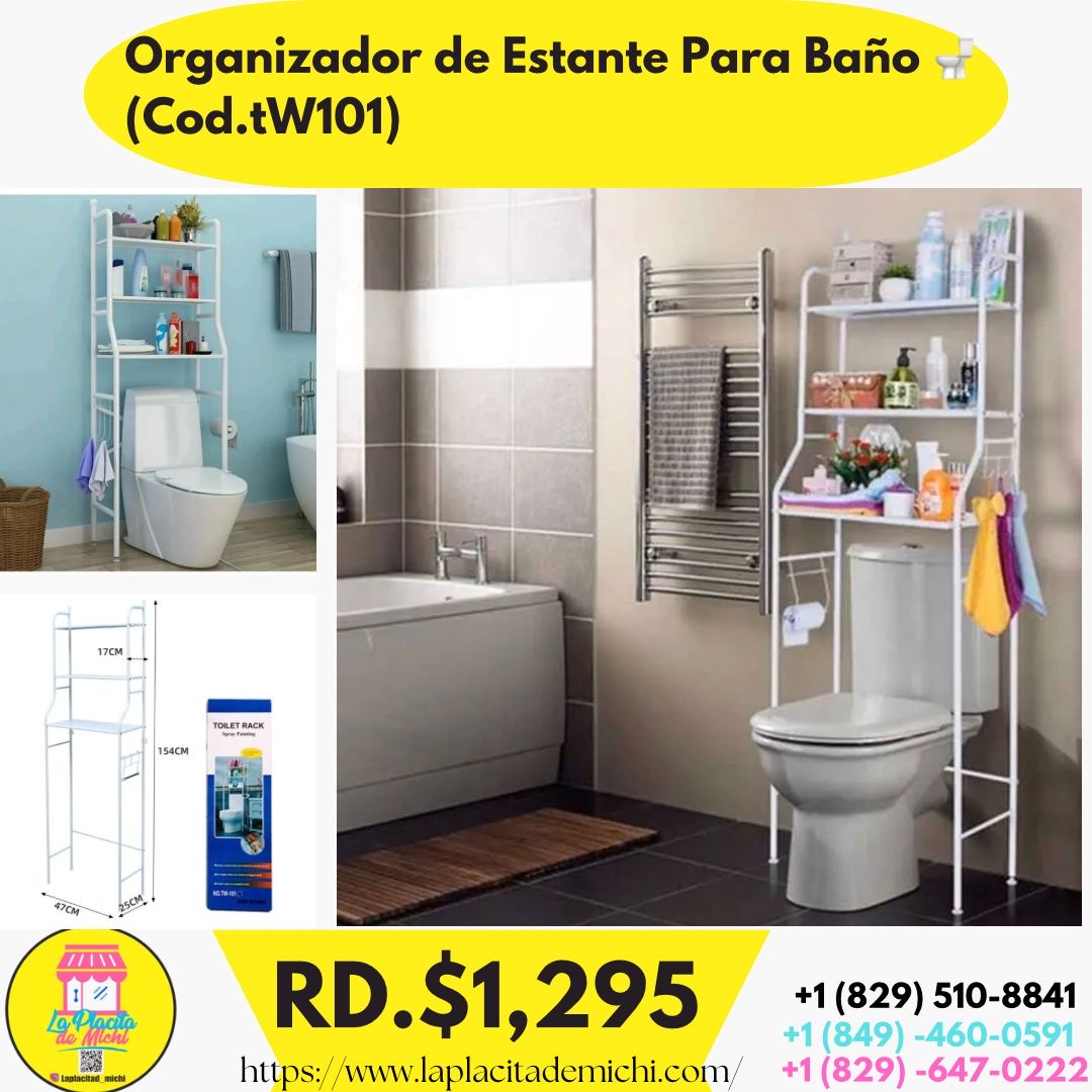 Organizador de Estante Para Baño 🚽 (Cod.tW101)