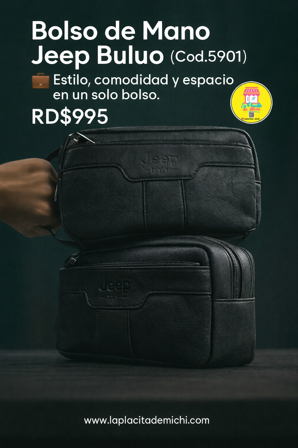 Bolso de Mano Jeep Buluo (Cod.5901)
🖤 Negro | 🤎 Marrón
💼 Estilo, comodidad y espacio en un solo bolso.