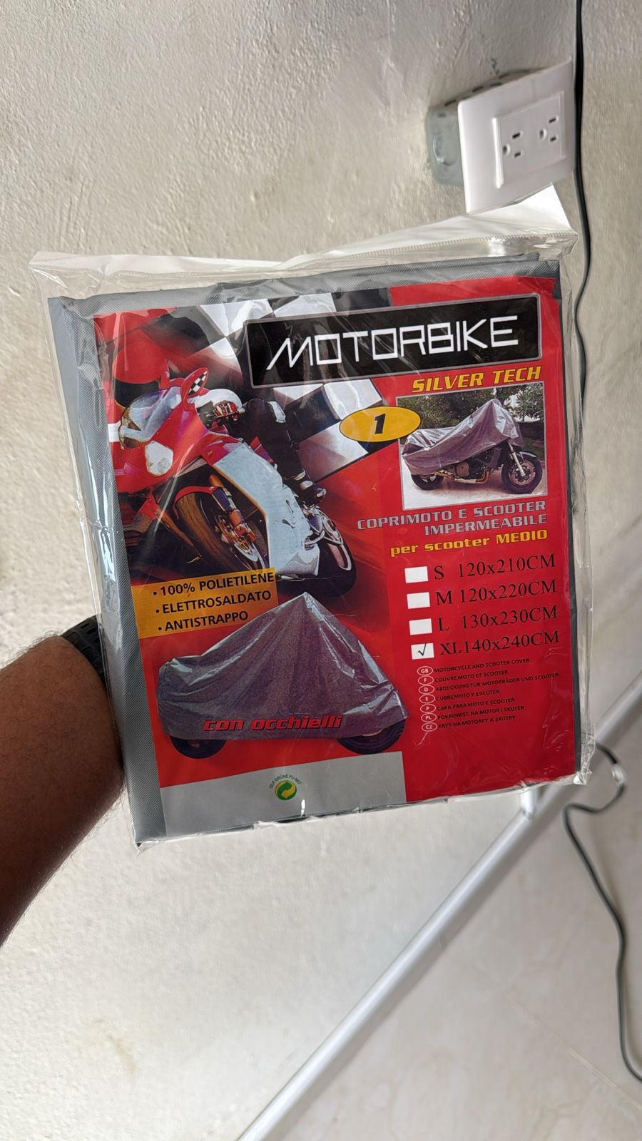 🏍️ CUBIERTA IMPERMEABLE PARA MOTO – TAMAÑO XL

💰 RD$995