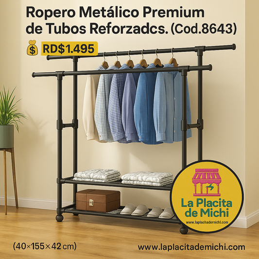 Ropero Metálico Premium de Tubos Reforzados. (Cod.8643) (140x150x42cm)
💰RD$1,495