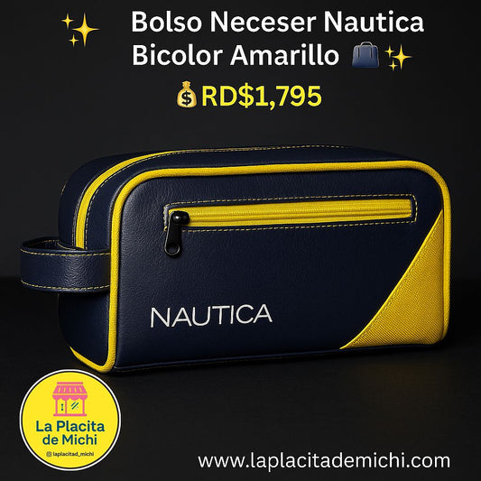 ✨👜 Bolso de Mano 👋 Neceser Nautica Bicolor Amarillo 👜✨

💰RD$1,795