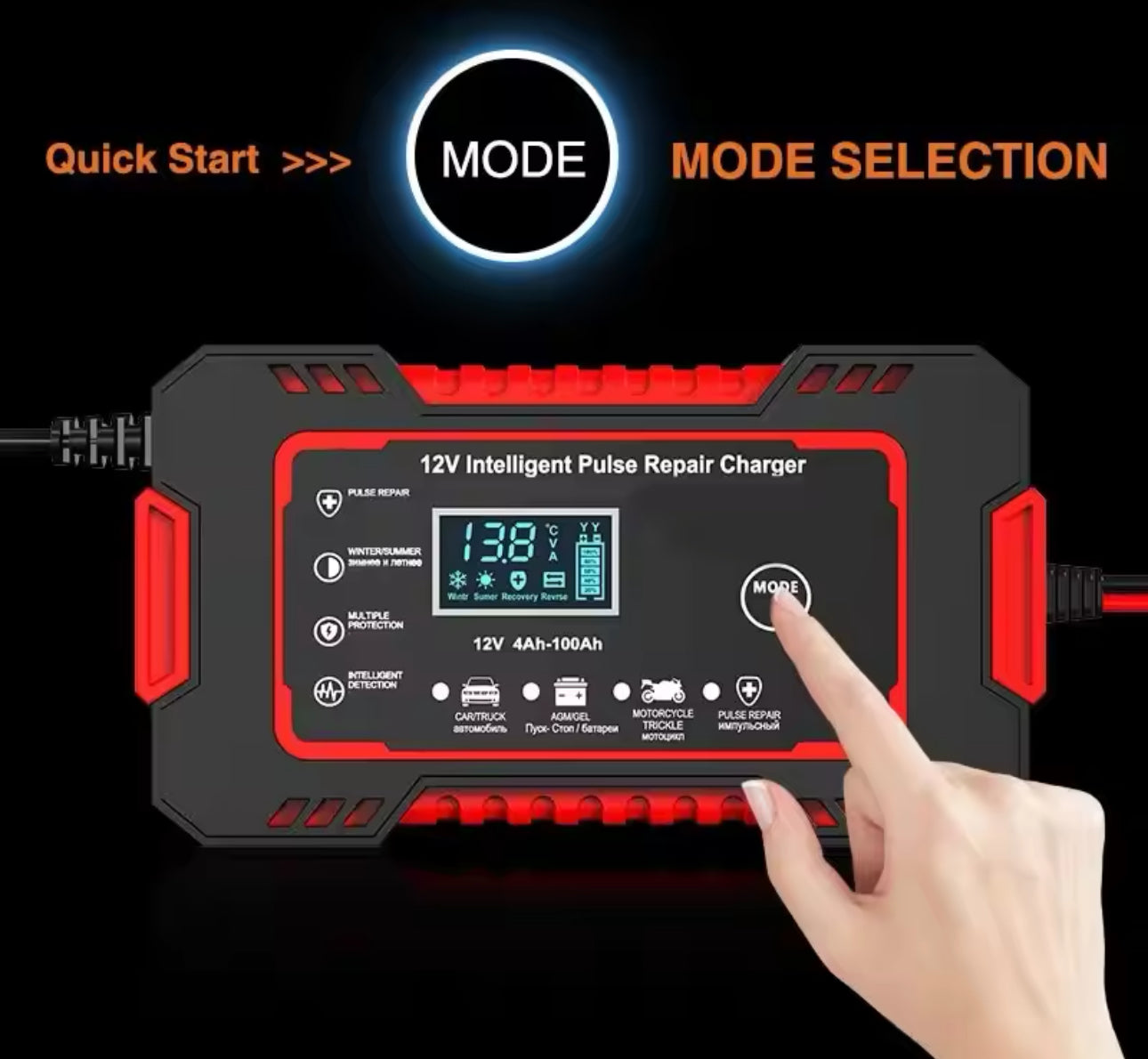 Cargador de Batería Eléctrico 12V no