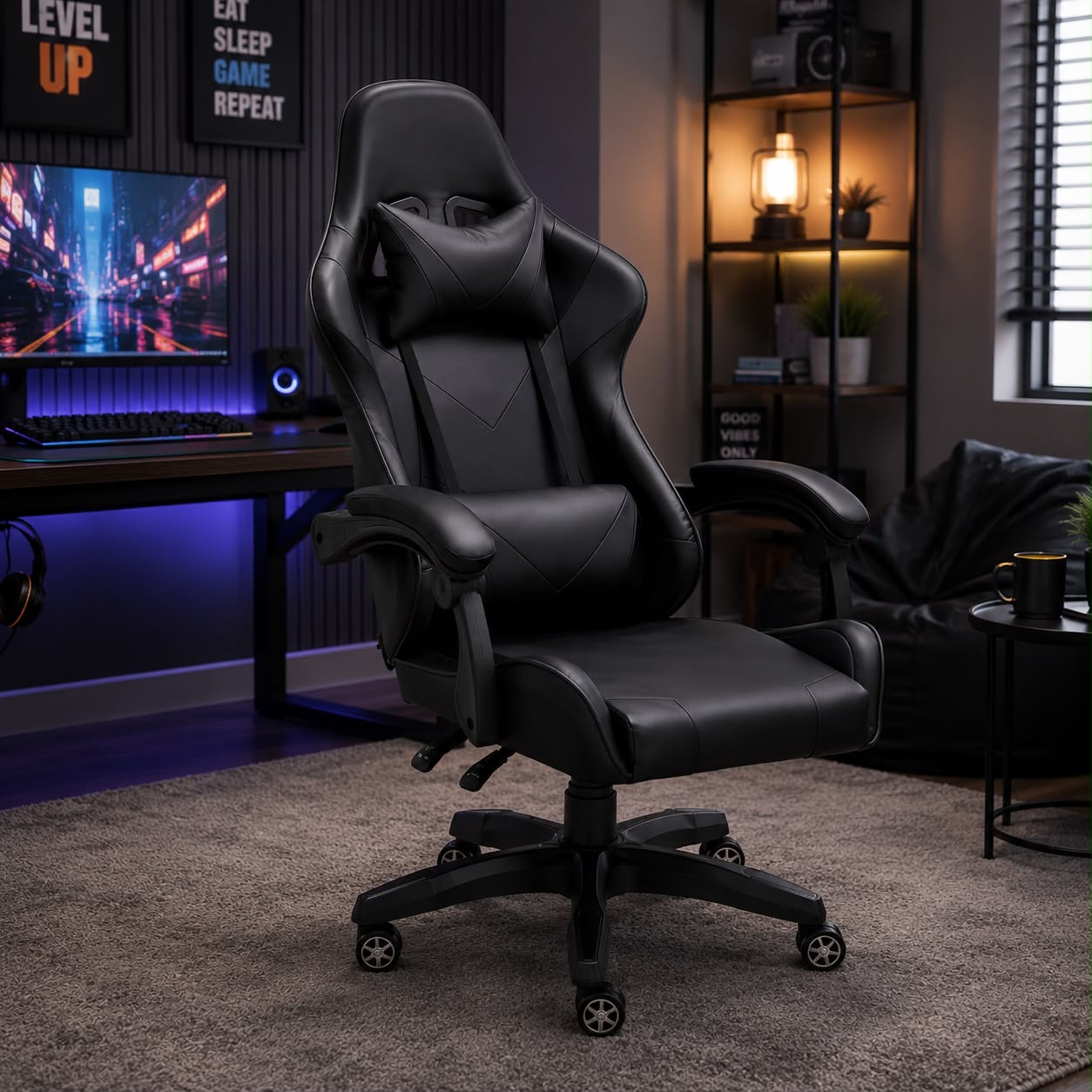 🎮🔥 SILLA GAMER ERGONÓMICA – COMODIDAD REAL PARA HORAS DE JUEGO O TRABAJO 🔥🎮
🎨 ⚫️Color: Negro ⚫️

💰 Precio: RD$4,995