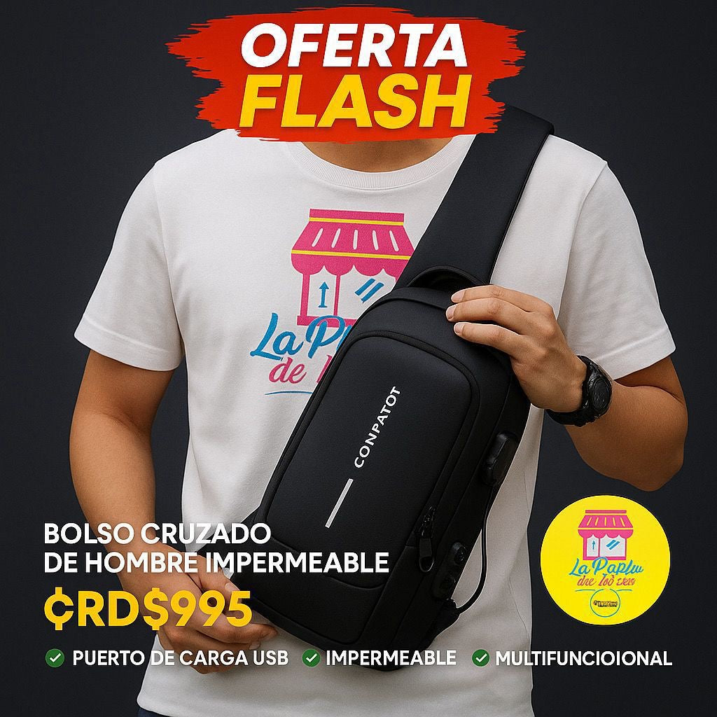 🔥 BOLSO CRUZADO IMPERMEABLE PARA HOMBRE CON CANDADO DE SEGURIDAD 🔥
🆔 Cod. M-35

💰 RD$995