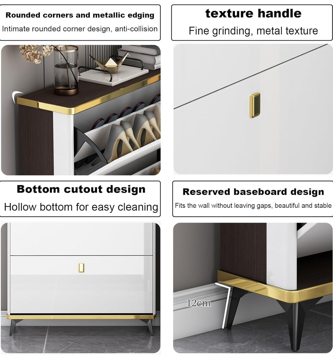 ⭐ Zapatera Premium de 3 Niveles – Diseño Moderno Blanco & Dorado ⭐ (Cod.23861-1)

💰RD$3,495