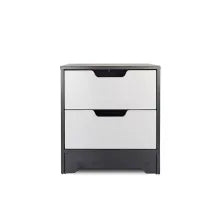 🗄️  Mesita de Noche Moderna 2 Gavetas – Blanco & Negro (Cod. 283280)

💰RD$1,995