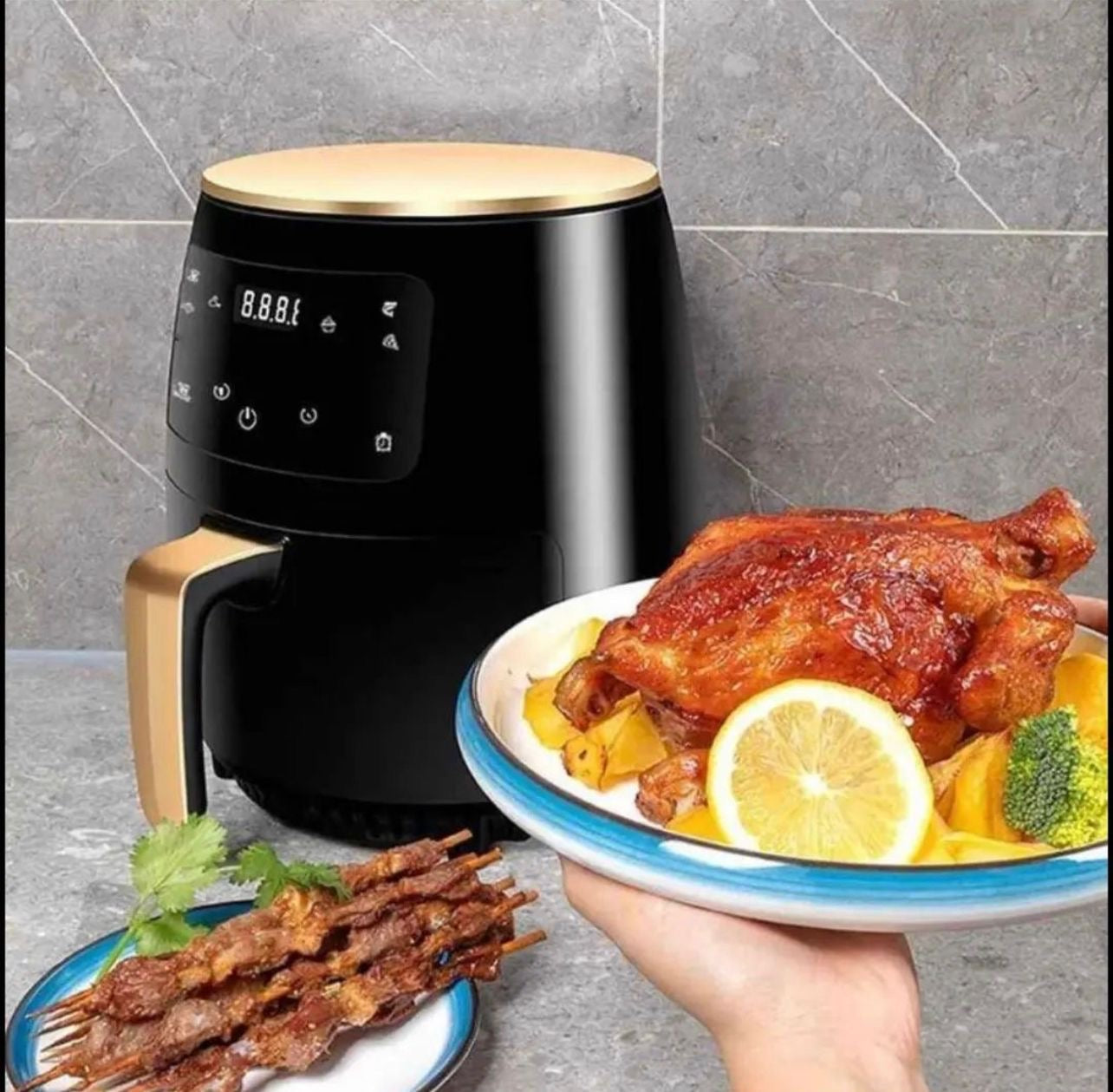 🔥🍟  FREIDORA DE AIRE SILVER CREST 6L 🍗🔥

✨ Cocina más saludable, rápida y sin aceite ✨
(Capacidad XL de 6L – 2400W)