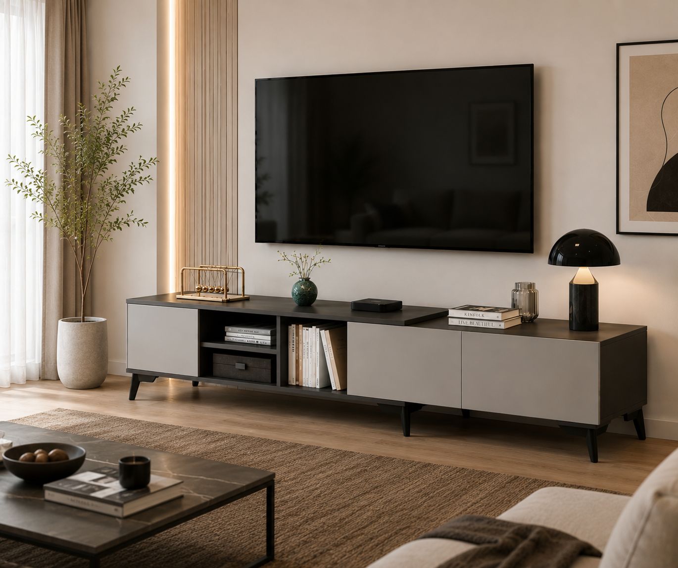 ✨📺 MUEBLE DE TV MODERNO MINIMALISTA – ELEGANCIA Y FUNCIONALIDAD PARA TU SALA ✨📺

🆔 Cod. 250102

💰RD$3,995 

📏 Medidas: 140 x 30 x 40 cm