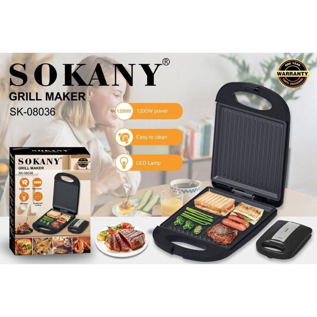 🔥⚡ Parrilla Eléctrica Sokany Grill Maker – Cocina Rápido, Fácil y Sin Complicaciones ⚡🔥 (Cod. SK-08036)

💰RD$2,495
