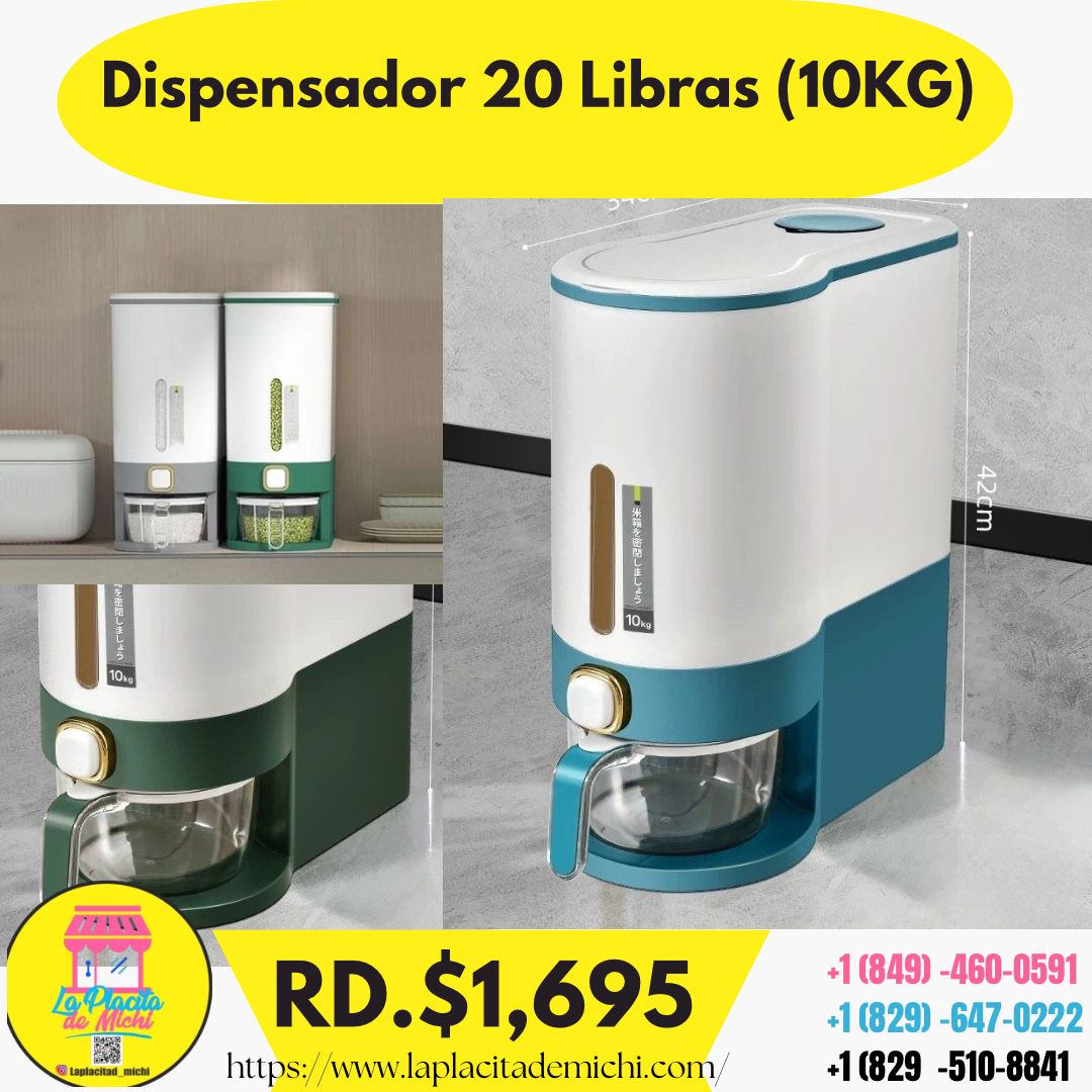 Dispensador de Arroz 20 Libras (10KG)
💰RD$1,695