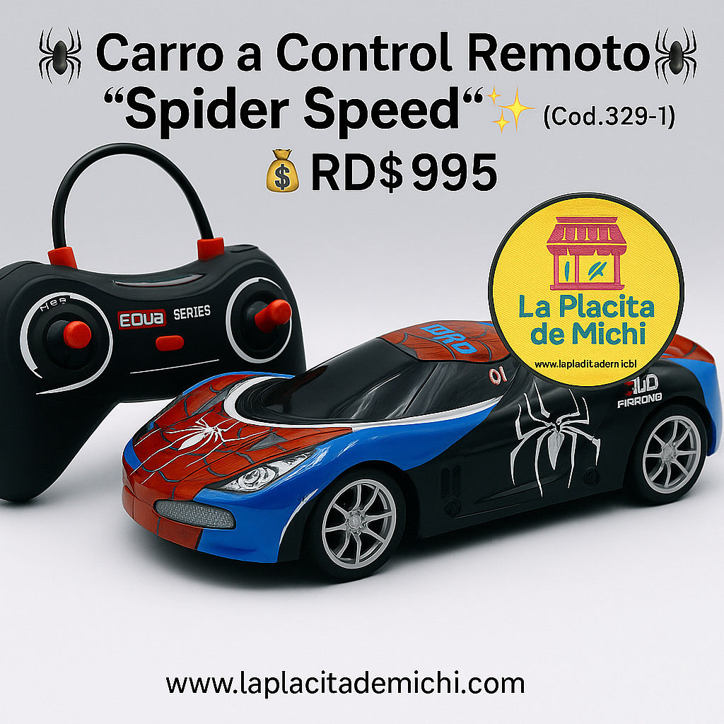 🕷️🚗✨ Carro a Control Remoto “Spider Speed” ✨🚗🕷️ (Cod.329-1)

💰RD$995
