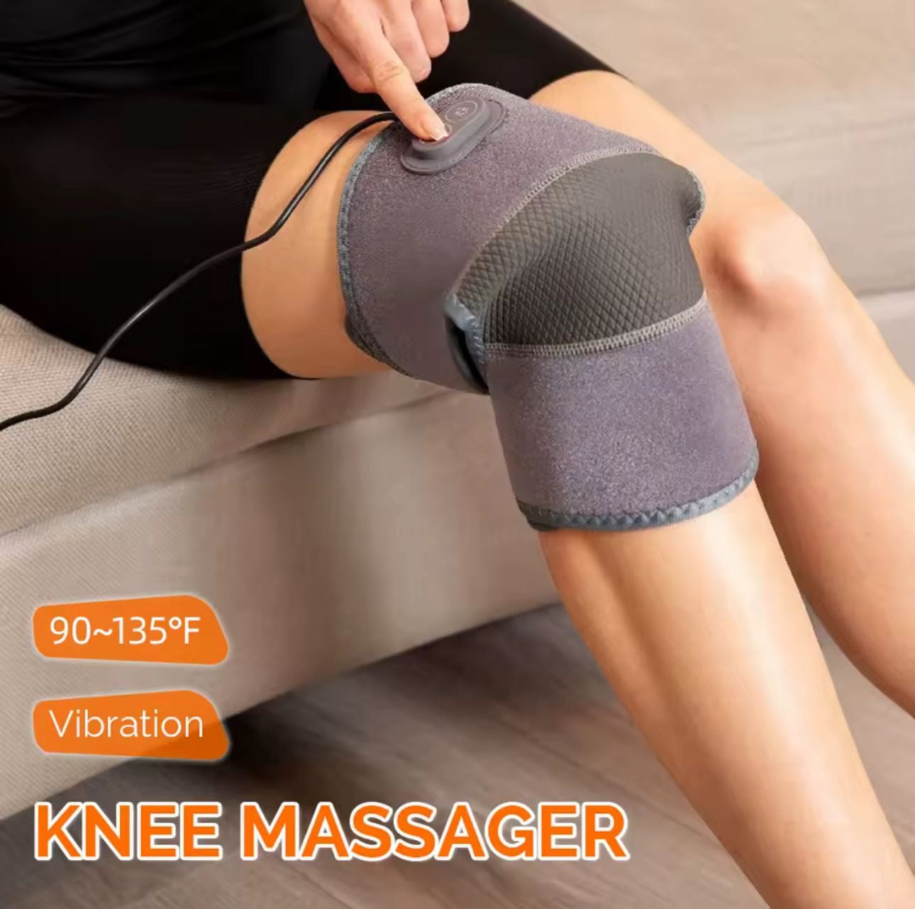 Masajeador Eléctrico de Rodilla con Correa de Soporte y Vibración (Cod.-94)