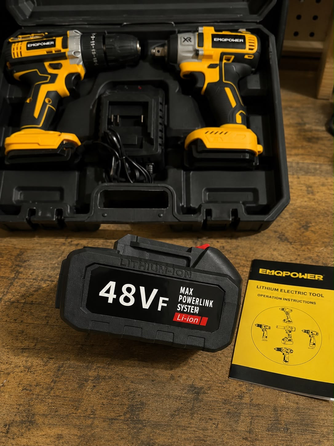 🔨 Set de Taladro + Taladro de Impacto Inalámbrico (2 Baterías Incluidas)
 (Cod. MQ68)

💰 RD$4,995