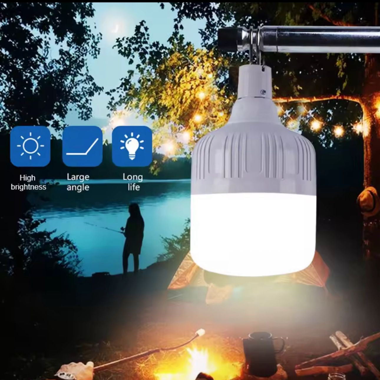 💡 Bombilla LED Recargable – ¡Luz en cualquier lugar! (Cod.033) (40w)