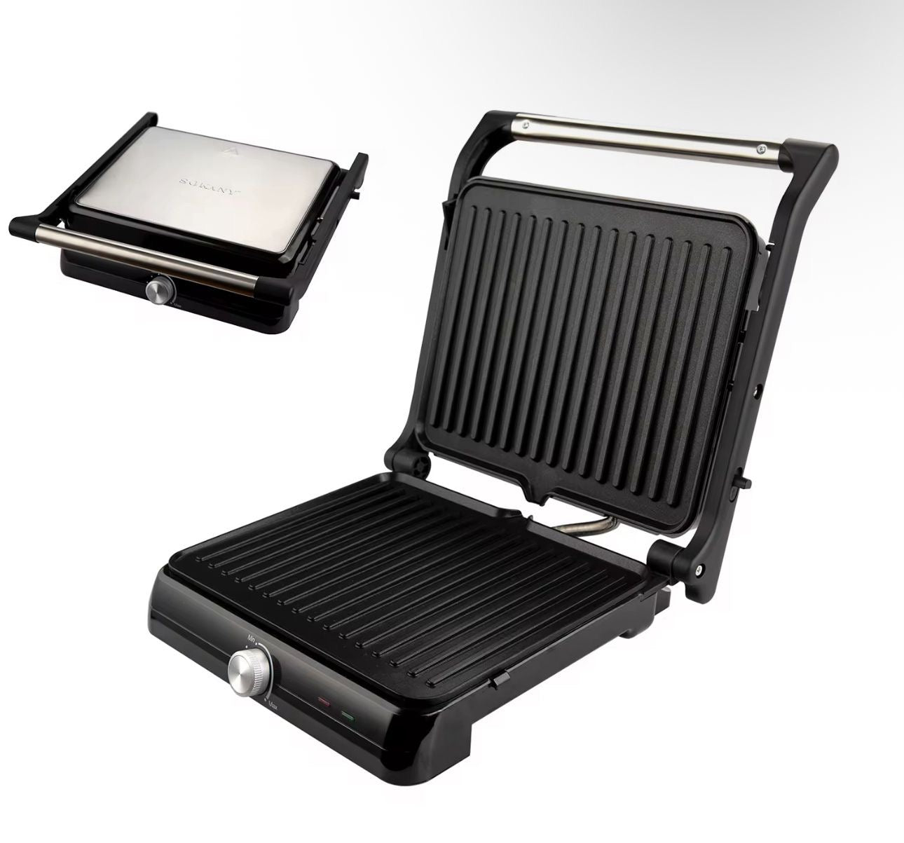 🍞🔥 Máquina de Pan y Tostadora Multiuso 
Parrilla Eléctrica 2 en 1 (Cod.sk-08103) (1000w) -110v