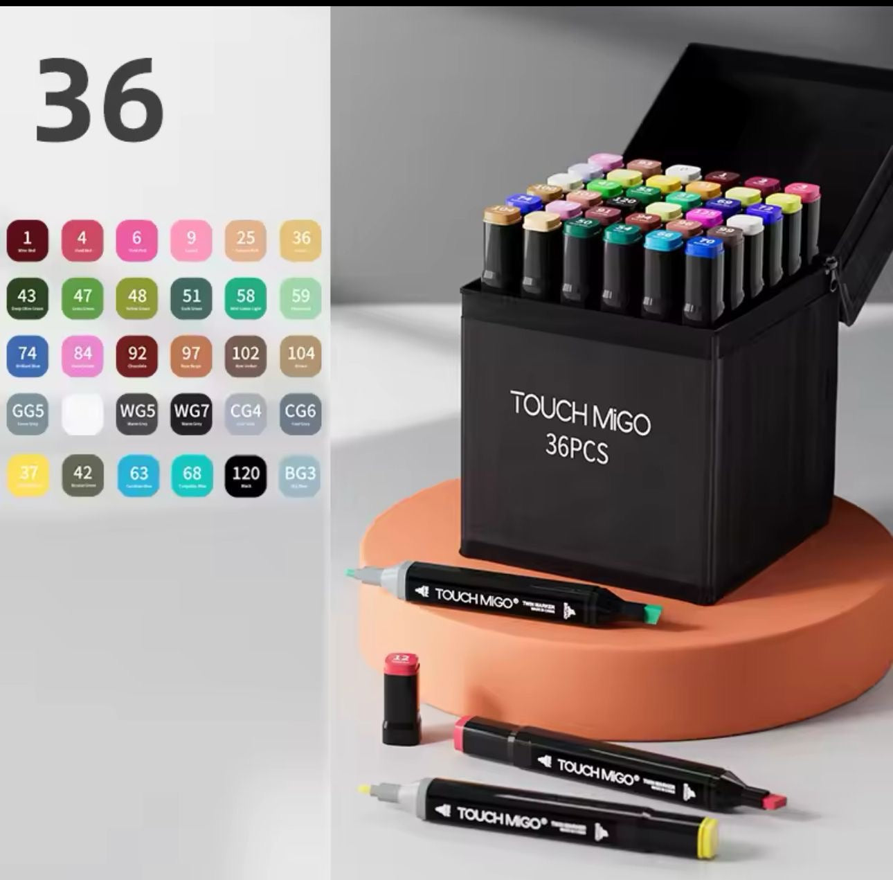 Estuche de (36 Colores Doble Punta)