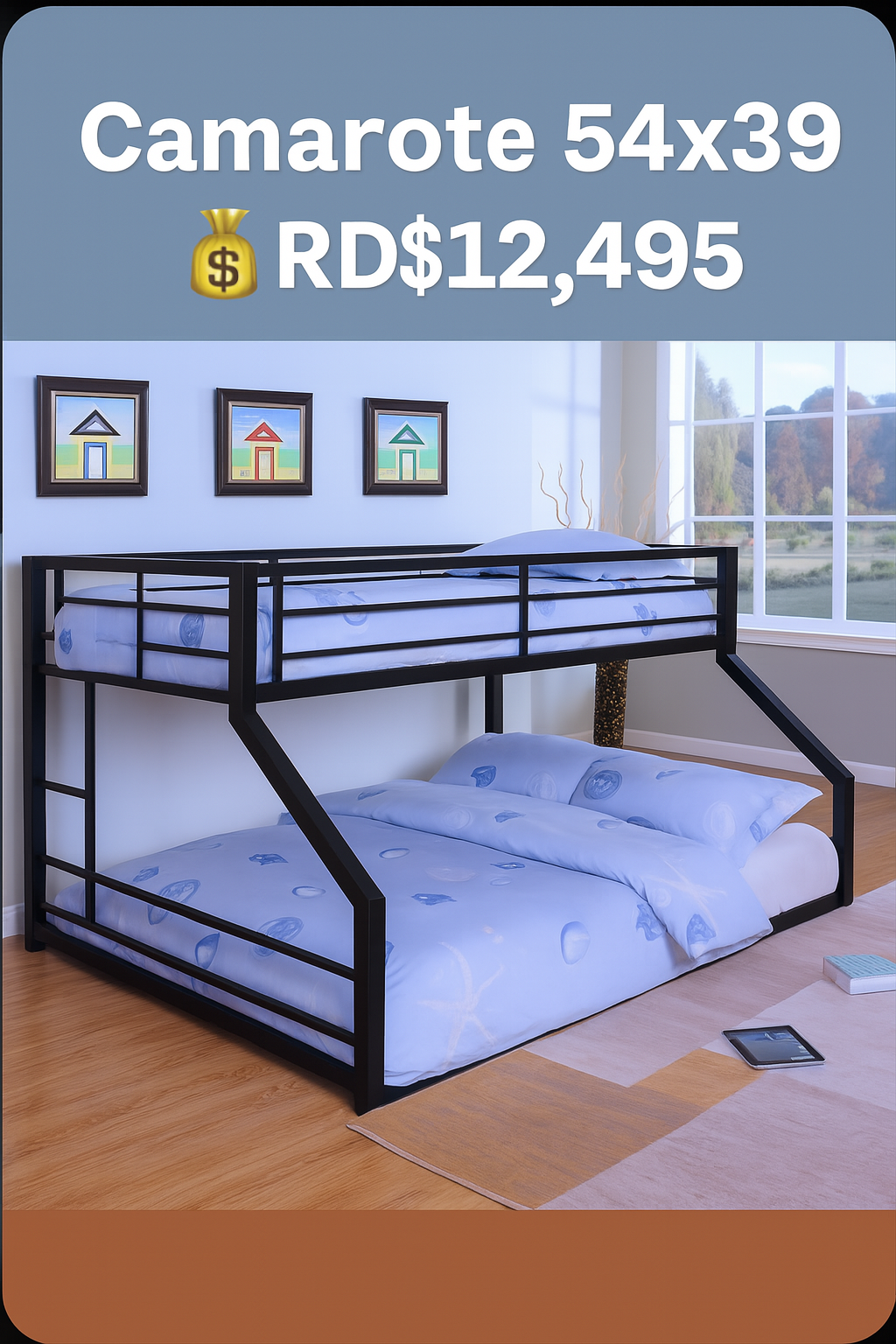 Camarote 54x39
💰RD$12,495 (sin colchón) 
💰RD$16,495 (con colchon)