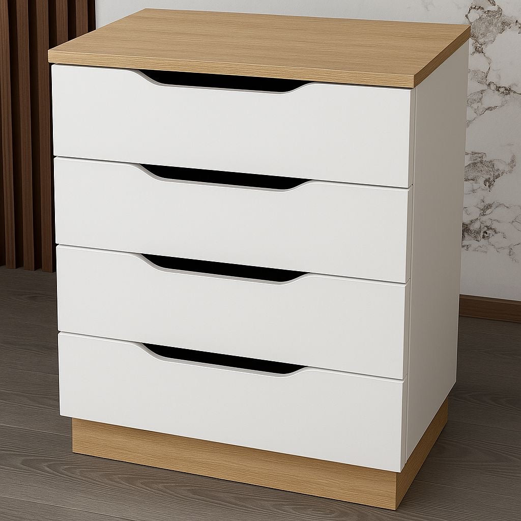 🛏️✨ Mesita de Noche Moderna 4 Gavetas ✨🛏️ (Cod. 80075) 80x30cm 
💰RD$2,495  (C/U)