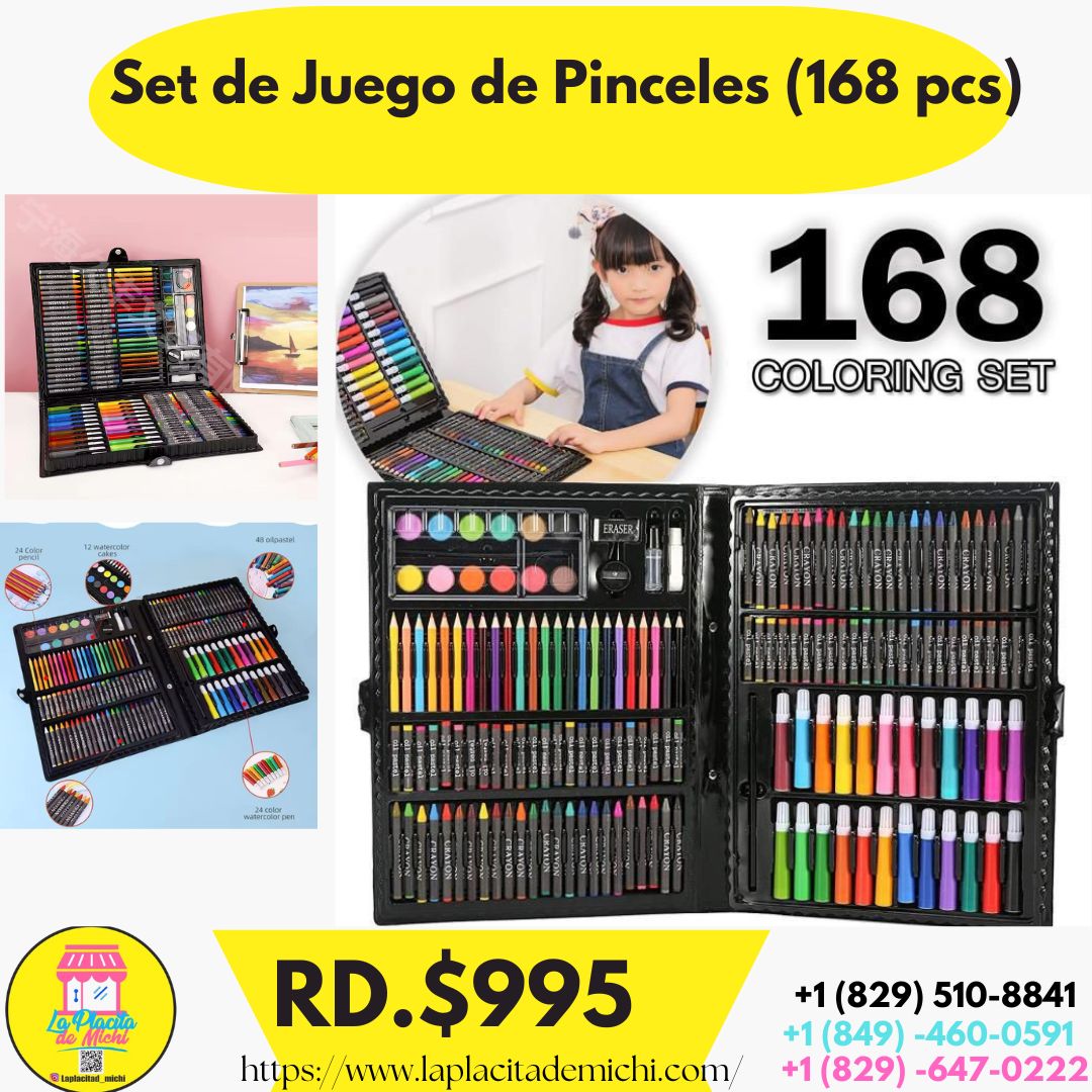 Set de Juego de Pinceles (168 pcs)