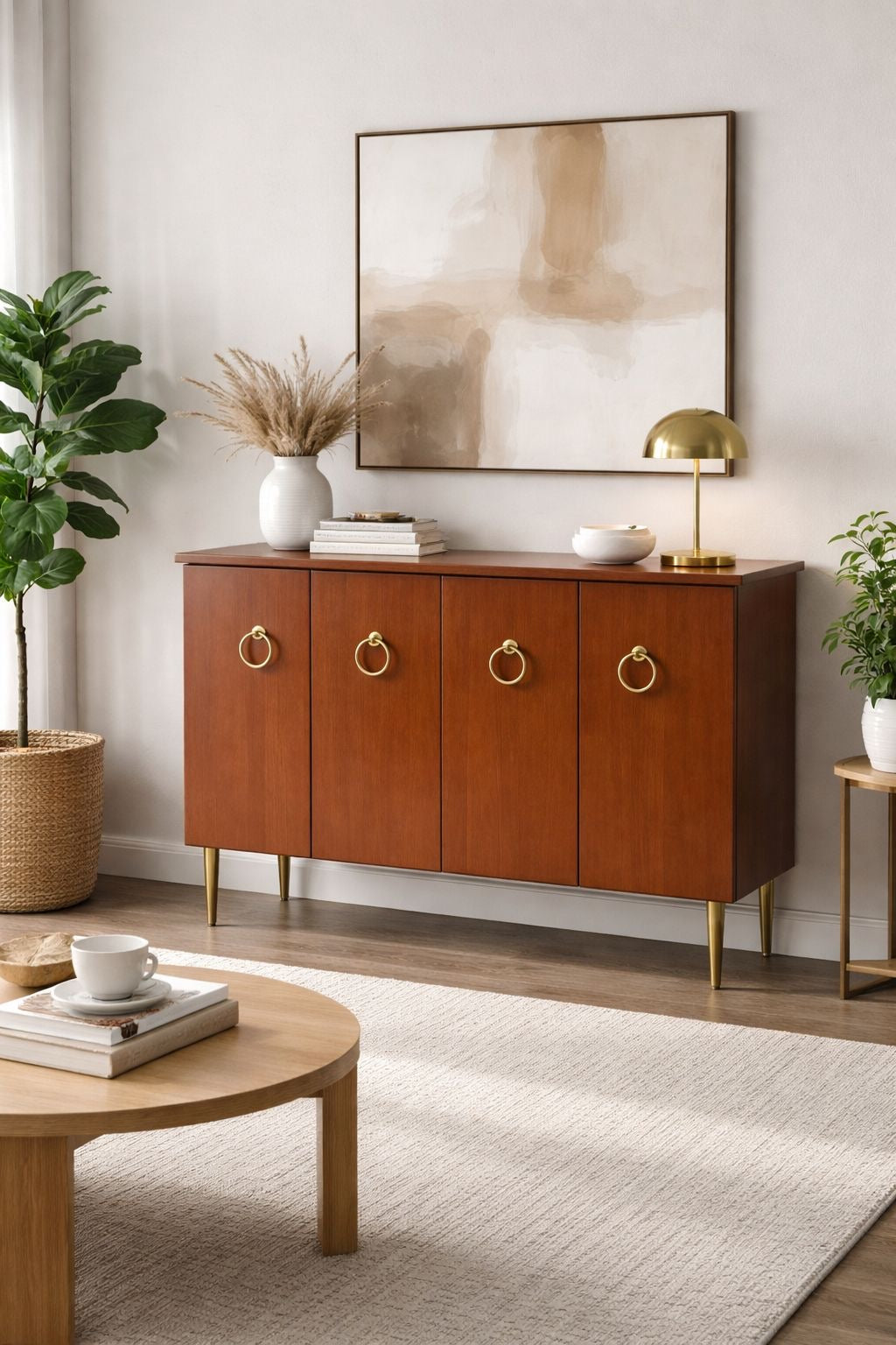 ✨ CREDENZA / GABINETE AUXILIAR MODERNO – 4 PUERTAS ✨ (Cod. 7203-6 MARRÓN)

💰RD$5,495