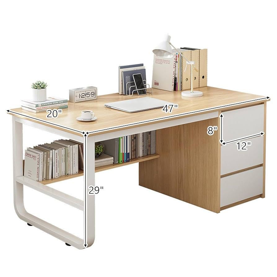 🪑💼 Mesa de Oficina Moderna con Estantería y 3 Cajones 📌 (Cod. 283270)

💰 RD$3,995