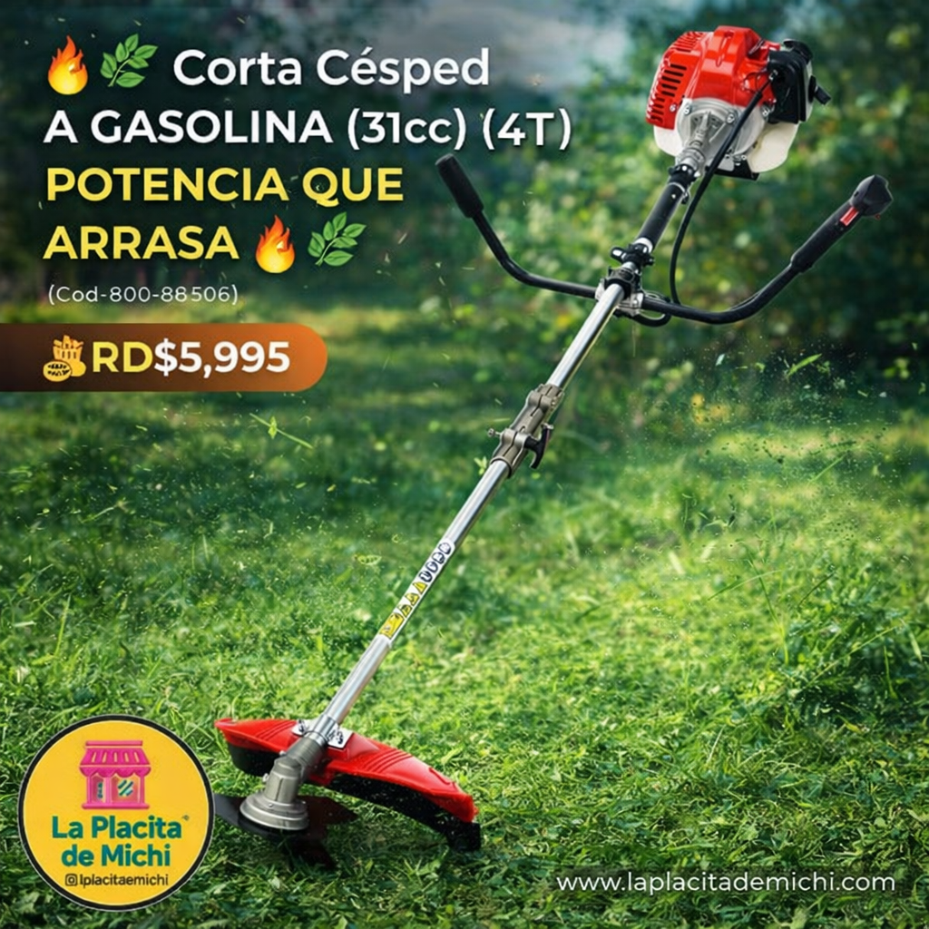 🔥🌿 Corta Césped de 5 Pies A GASOLINA (31cc) (4T ) – POTENCIA QUE ARRASA 🌿🔥 (Cod.800-88506) 

💰RD$5,995