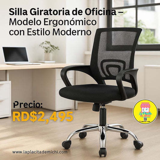 🪑 Silla Giratoria de Oficina – Modelo Ergonómico con Estilo Moderno
📦 Código: 9050
