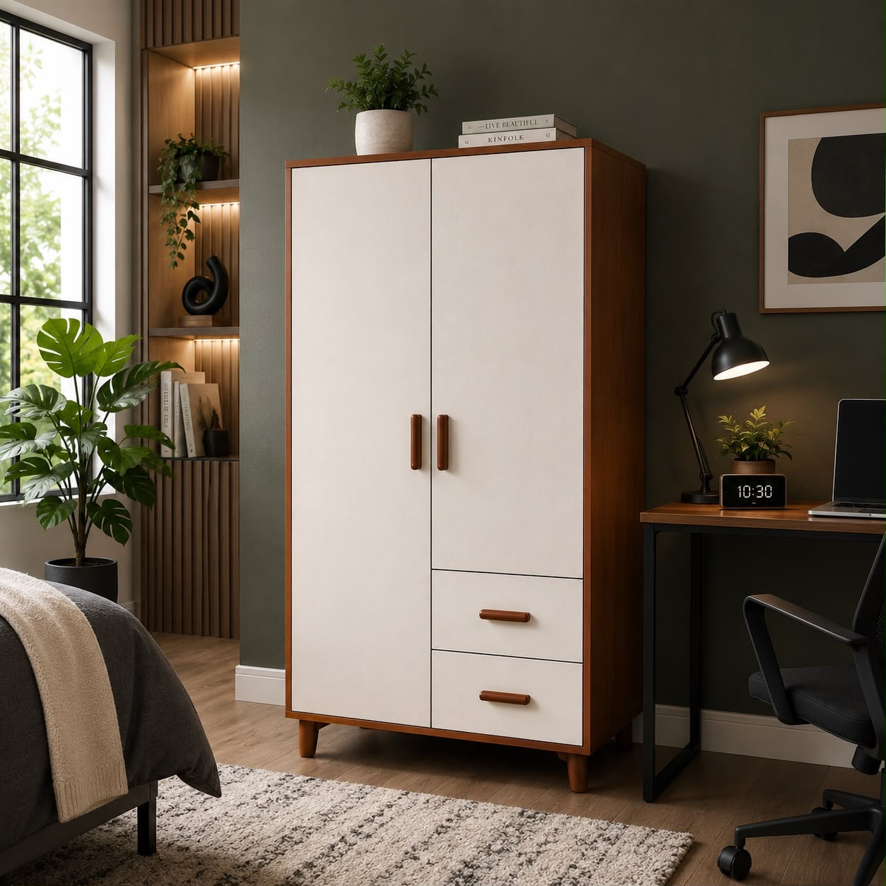 ⭐ Armario Moderno 2 Puertas + 2 Gavetas – Diseño Minimalista
📌 Cod. 80905-1 Marrón 

💰 RD$5,995

📏 Dimensiones: 180 × 80 × 45 cm