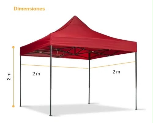 ⛺🔥 CARPA PLEGABLE 2x2 METROS ROJA 🔴 – SOMBRA DONDE LA NECESITES 🔥⛺

💰RD$2,995