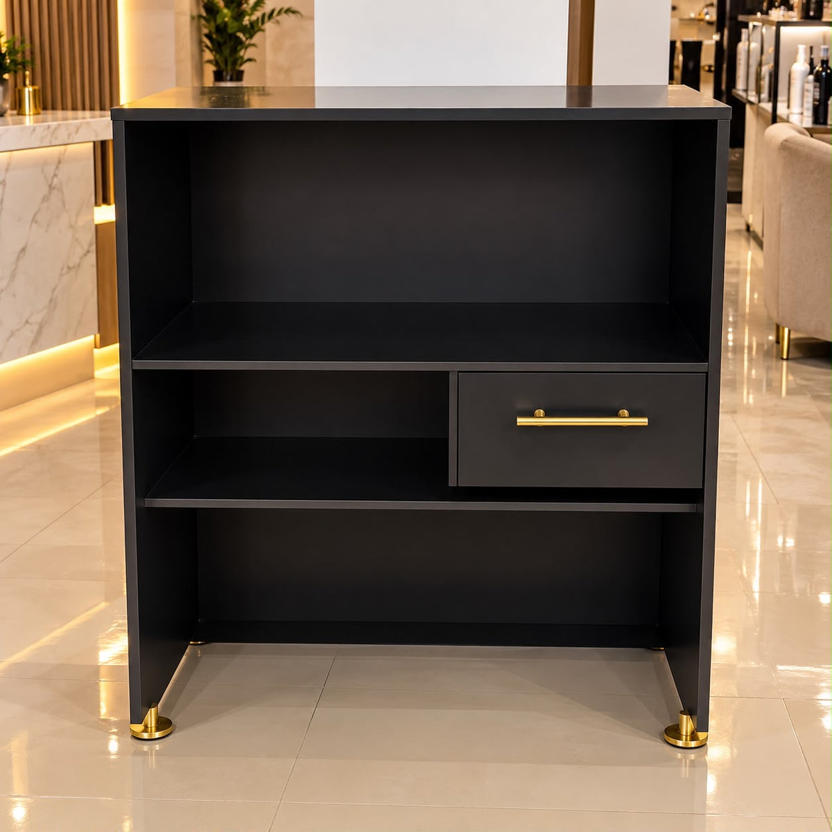 ✨🖤Mostrador / Counter de Recepción Negro 🖤✨
🆔(Cod.11 NEGRO)

💰RD$7,495 

- Medidas: 80cm Ancho 110cm Altura x 42cm 
- ⁠Material Hidrofugo (Armado)