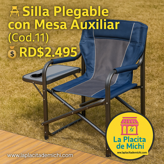 🪑 Silla Plegable con Mesa Auxiliar (Cod.11)
💰 RD$2,495