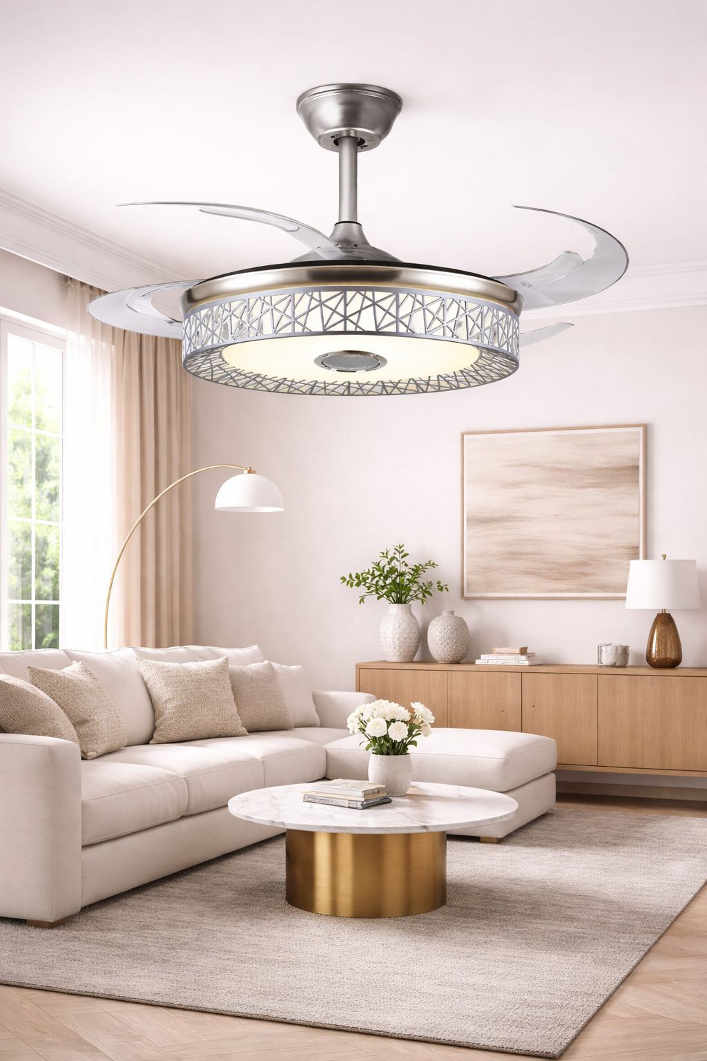 ✨💡 VENTILADOR DE TECHO MODERNO LED + BOCINA BLUETOOTH – TODO EN UNO 💡✨
📌 (Cod. 027 PLATEADO)

💰RD$3,995