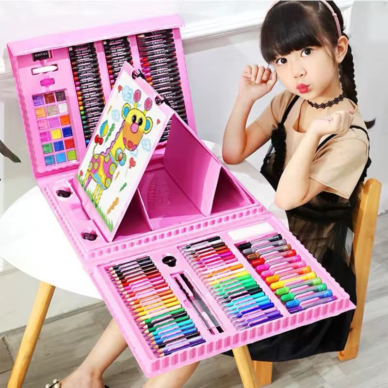 🎨 Super Mega Art Set 208 piezas – ¡La herramienta perfecta para dejar volar la imaginación en esta vuelta a clases! 🏫✏️