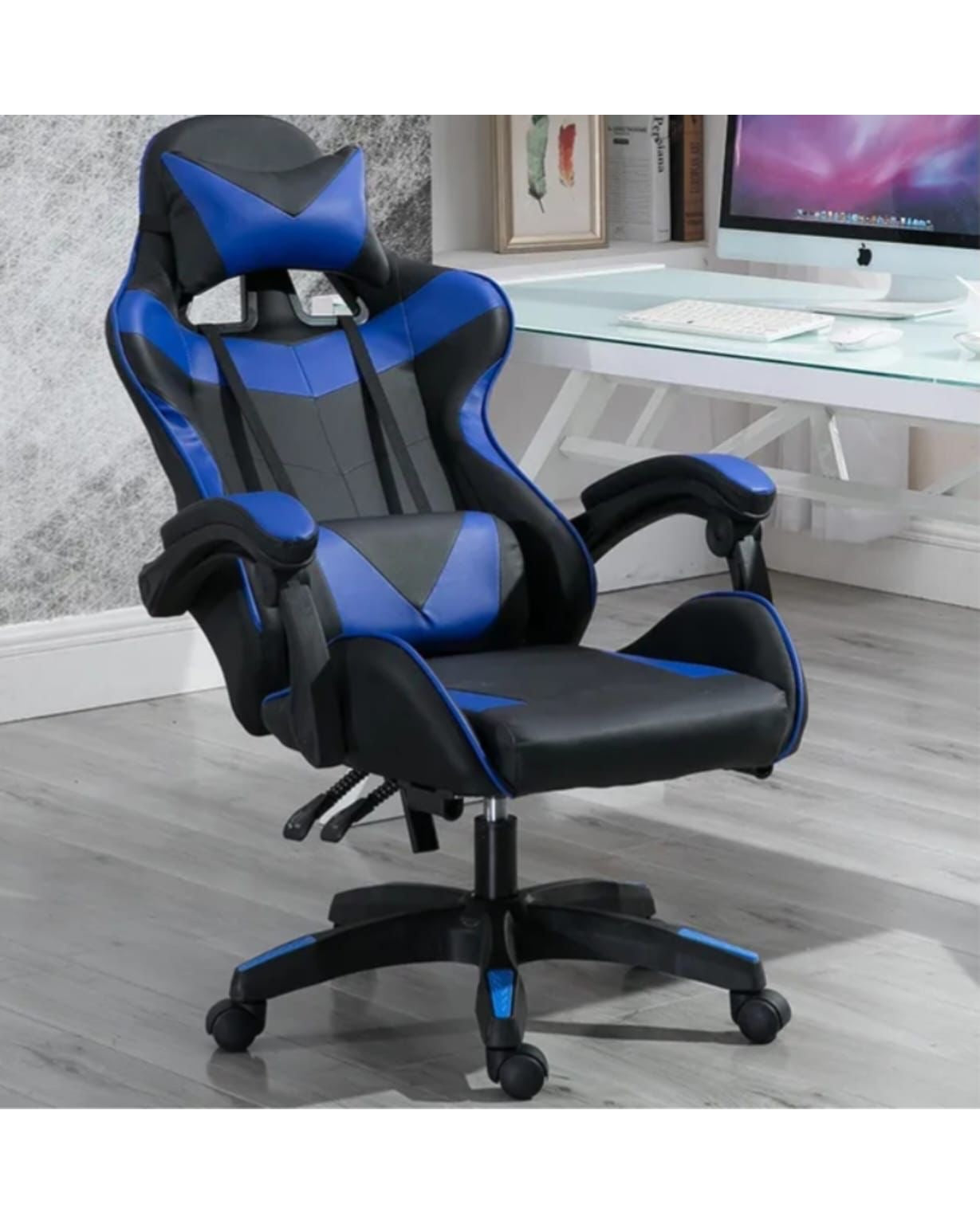 🎮🔥 SILLA GAMER ERGONÓMICA – COMODIDAD REAL PARA HORAS DE JUEGO O TRABAJO 🔥🎮
🎨 Color: Negro con Azul 

💰 Precio: RD$4,995