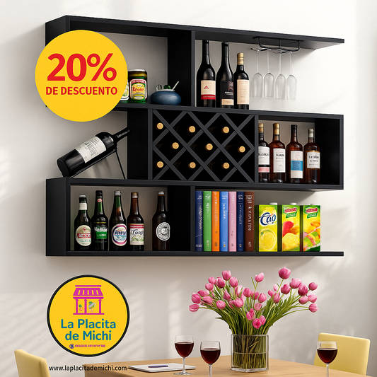 🍷✨ Bar Flotante de Pared – Diseño Moderno & Súper Funcional ✨🍷 (Cod.0083 Marrón) 

💰RD$4,995