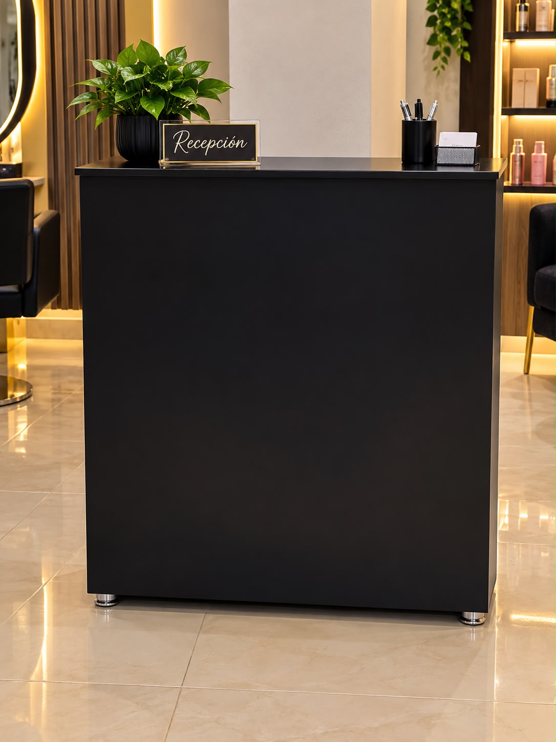 ✨🖤Mostrador / Counter de Recepción Negro 🖤✨
🆔(Cod.11 NEGRO)

💰RD$7,495 

- Medidas: 80cm Ancho 110cm Altura x 42cm 
- ⁠Material Hidrofugo (Armado)