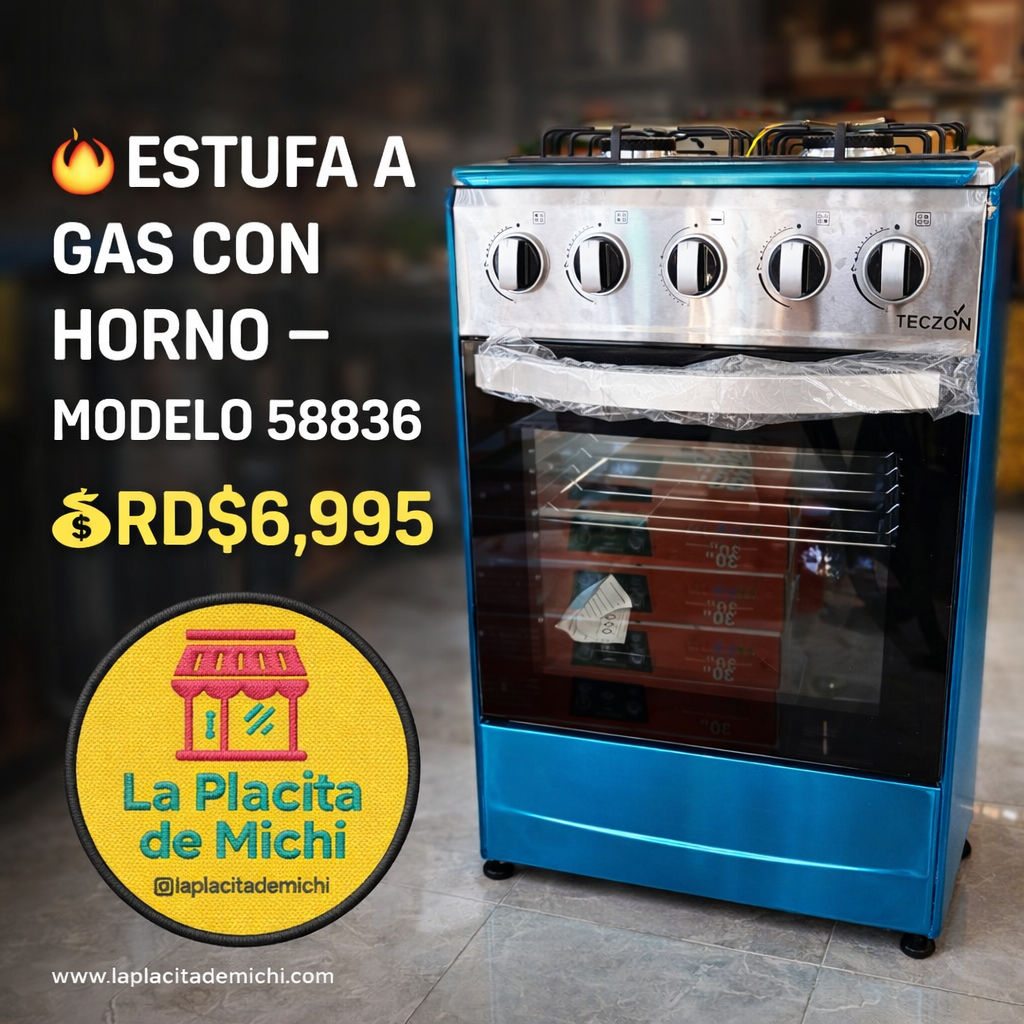 🔥🍳 ESTUFA A CON HORNO TECZON – MODELO 58836 🍳🔥

💰RD$6,995