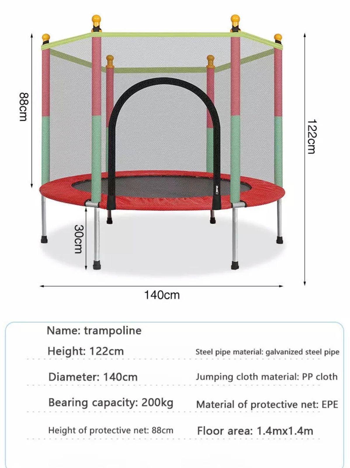 🔥 MINI TRAMPOLÍN CON MALLA DE SEGURIDAD – RESISTENCIA PROFESIONAL 🔥
(Cod. Yu3002)

💰 RD$4,995