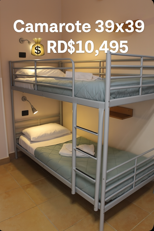 Camarote 39x39
💰RD$10,495 (sin colchón) 
💰RD$15,495 (con colchon)